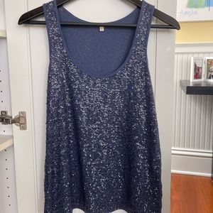 J Crew trendy beaded tank top
